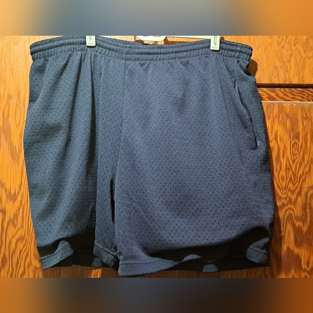 Men's Athletic Works Navy Blue Mesh Shorts